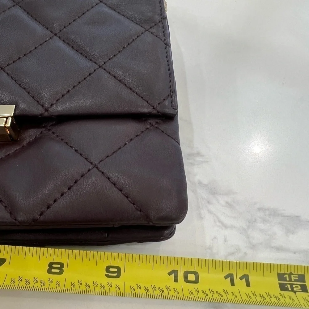Kate Spade Emerson Place Lenia Deep Plum Shoulder Bag 10 X 8